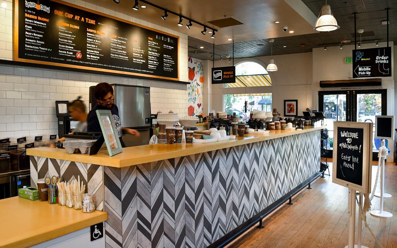 Coffee shop display cabinets